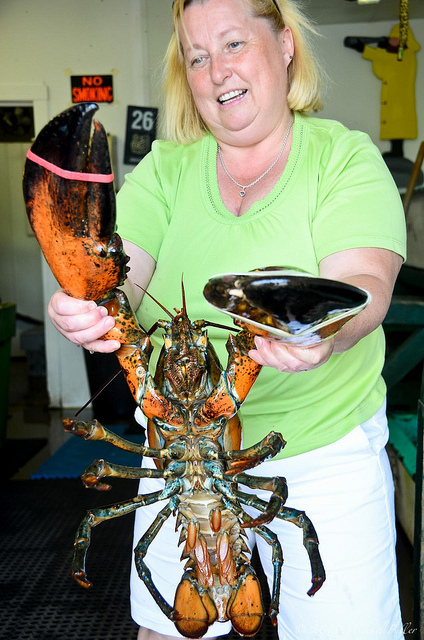 She's holding up the small claw