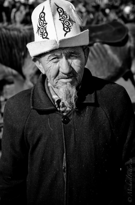 Old man at the animal bazaar